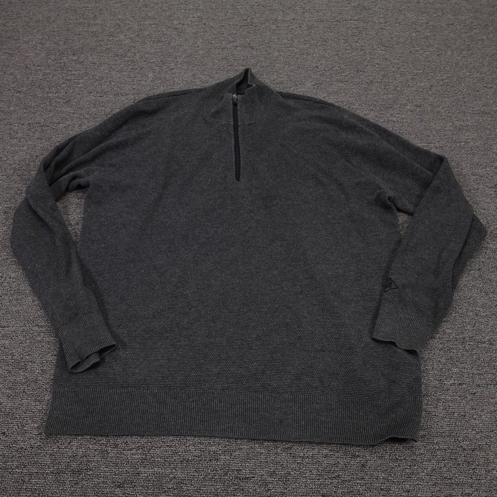 Bonobos Maide Sweater Mens Large Gray 1/4 Zip‎ Mock Neck Knit Pullover Golf